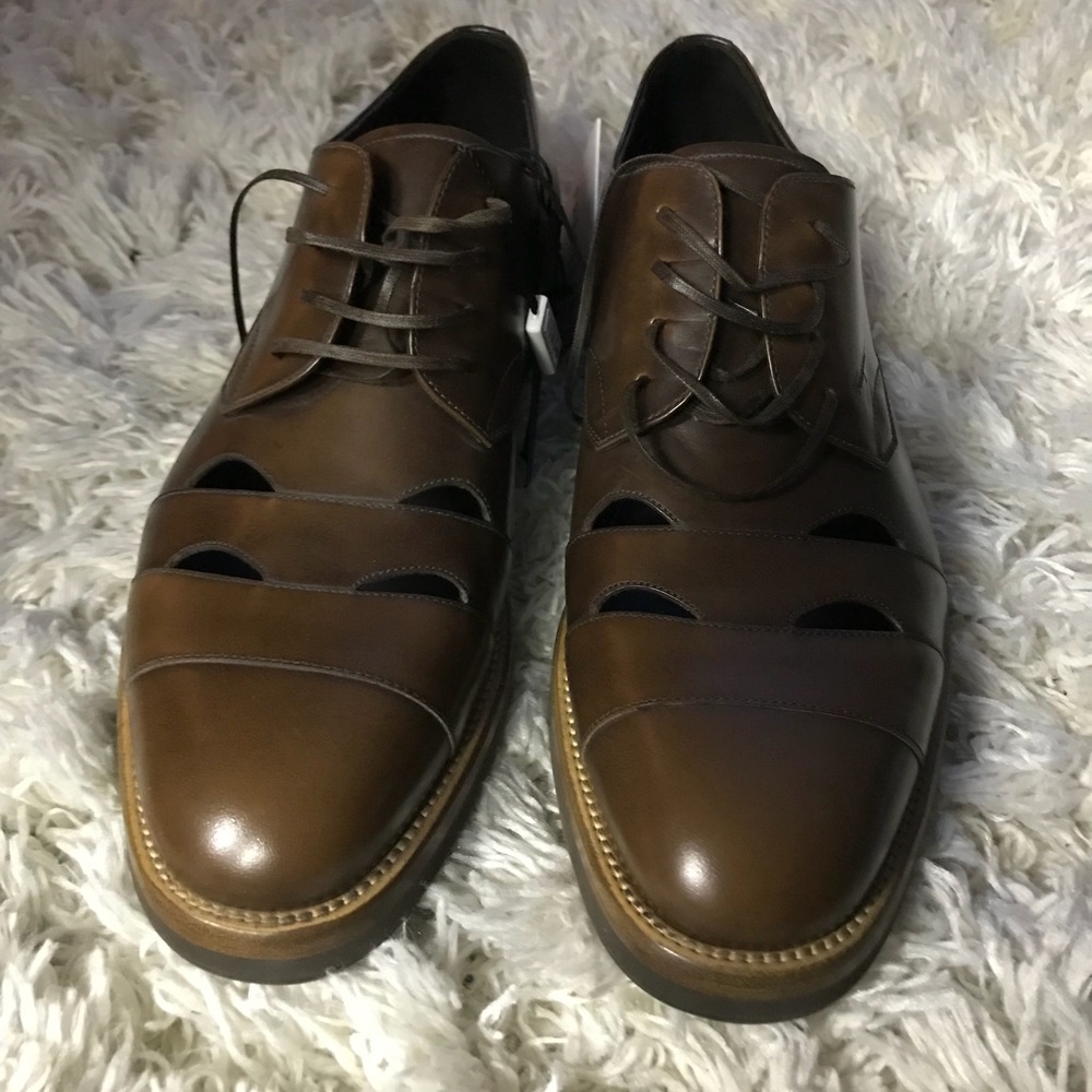 Salvatore Ferragamo Famoso Cutwork Derby Mens 9EEE